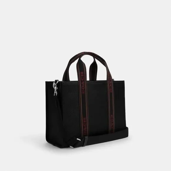 NWT Coach Smith Tote CU997 Leather Silver/Black Multi